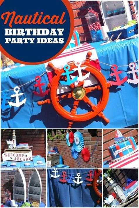 A Boys Nautical 1st Birthday Party Spaceships And Laser Beams