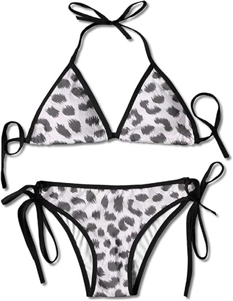 Leopard Print Sexy Bikinis Womens Wrap Top Bottom Bathing