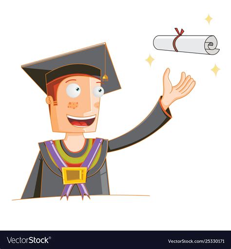 Concept A Student Receive His Degree Royalty Free Vector