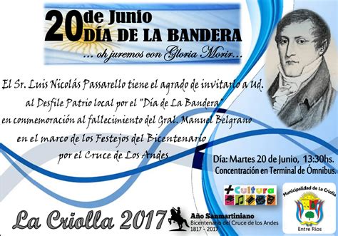 20 de junio dia de la bandera argentina. El 20 de junio habrá acto y desfile | La Region Digital