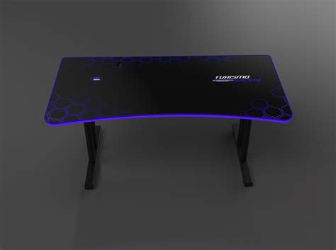 Purple Autodromo Gaming Desk With Led Lighting Turismo Racing