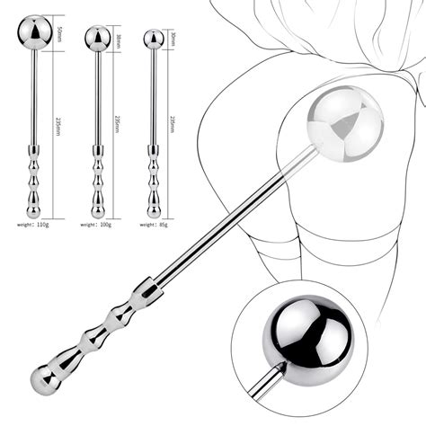 Sextoy Male Stainless Steel Anal Plug Butt Beads G Spot Wand Male