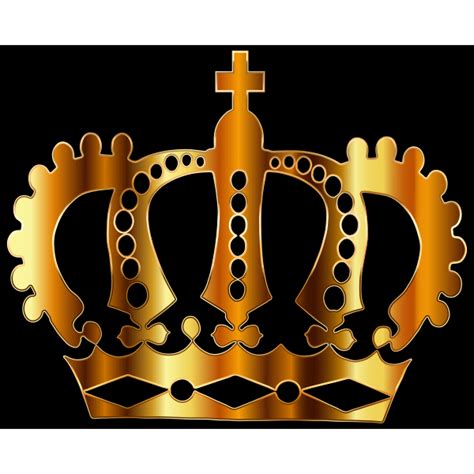 Gold Royal Crown Silhouette Free Svg