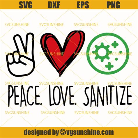 Download Peace Love Sanitize SVG, Wash your Hands SVG - Svgsunshine