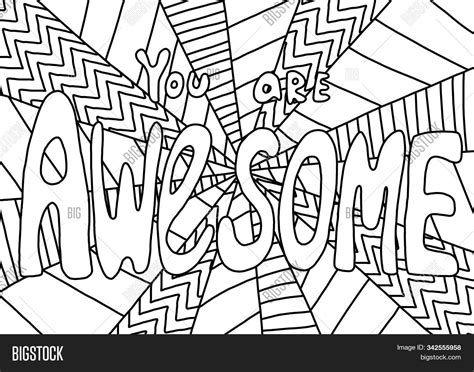 You Awesome Coloring Image And Photo Free Trial Bigstock