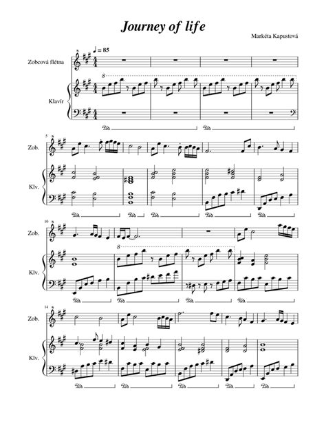 Journey Of Life Sheet Music For Piano Recorder Solo