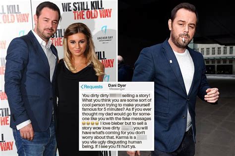 danny dyer s daughter in threat to woman who claims eastenders hardman sent pictures of his