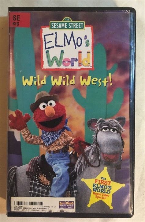 Sesame Street Elmo World Wild Wild West Dvd With An Image Of A Man On