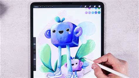 Illustration Art Digital Drawing On Ipad Pro Procreate Youtube