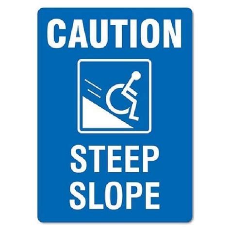 Caution Steep Slope Sign The Signmaker