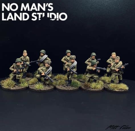 Bolt Action Pro Painted Russian Smg Squad Commission Ww2 Artizan