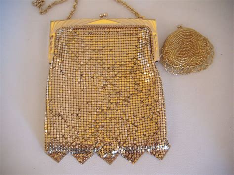 Check spelling or type a new query. 1920's Whiting and Davis Gold Mesh Handled Bag with Beaded Gold Change Purse | Types of purses ...