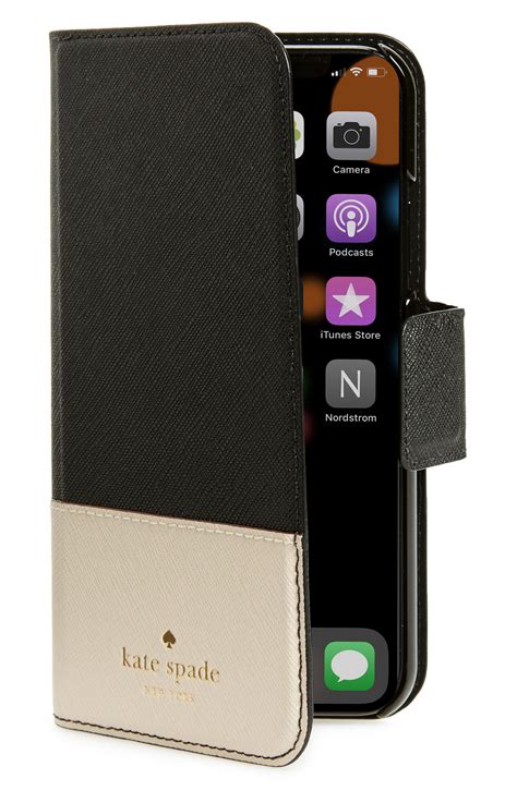 User rating, 4.7 out of 5 stars with 1247 reviews. Lyst - Kate Spade Leather Wrap Iphone X/xs Folio Case - in ...