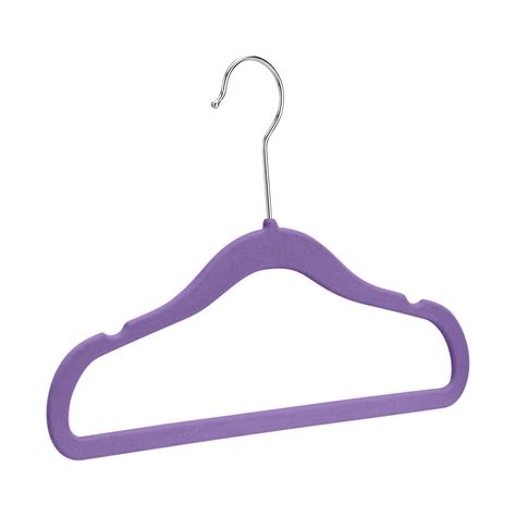 Amazonbasics Kids Velvet Non Slip Clothes Hangers Purple Pack Of 50