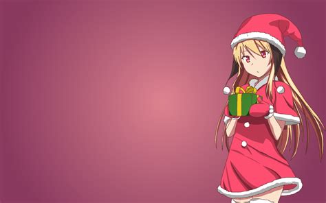 Santa Girl With Hat Anime Girl Hd Anime 4k Wallpapers Images