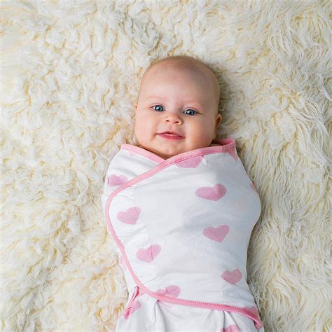 Baby Swaddle Blanket Wrap Set 3 Pack Pink Peony Pink Heart Pink Buf