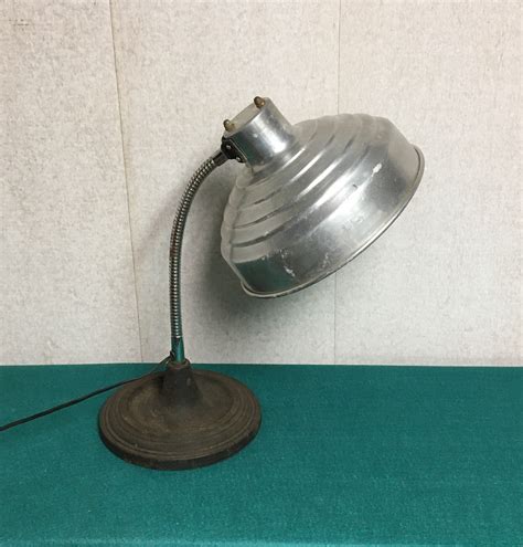 Mid Century Industrial Gooseneck Desk Lamp Work Light With Cast Iron