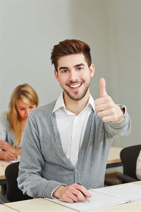 Student Holding Thumbs Up Stock Photo Image Of Success 29596480