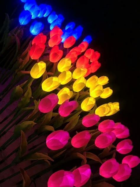 Led Lighted Tulip Flowers Light Outdoor Indoor Christmas Wedding