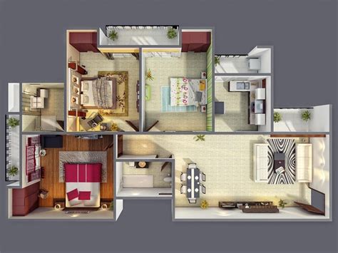 Beautiful 3 Bedroom Houses Interior Design Ideas