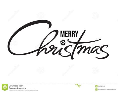 Merry Christmas Text Stock Vector Illustration Of Greeting 103593713