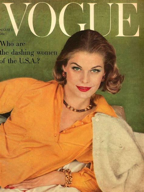 Vogue Magazine August 15 1958 Vogue Magazine Vogue Covers Vogue