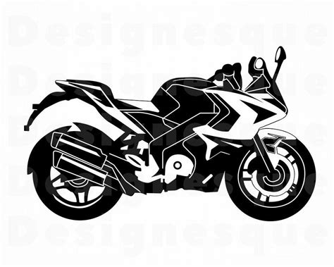 Png Dxf Eps Files For Cricut Motorcycle Svg Motorcycle Outline Svg