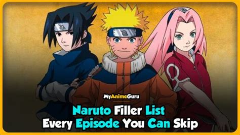 Naruto Filler List Episodes Naruto Guide List