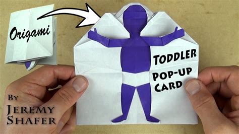 Origami Toddler Pop Up Card Youtube