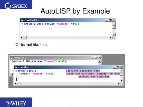 PPT - Chapter 8 - AutoLISP by Example: Getting Started PowerPoint ...
