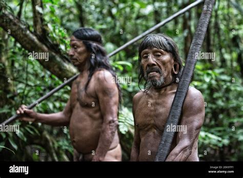 close up of two hunter gatherer men amazon rainforest ecuador this daring photographer has