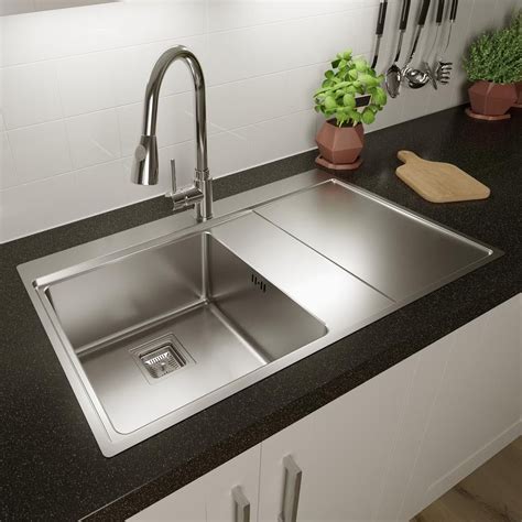 Square Kitchen Sink With Drainer Gestufz
