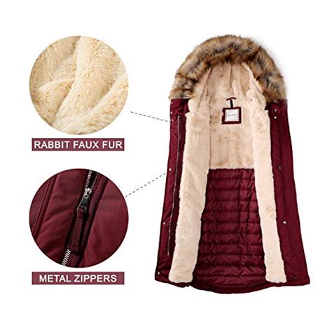 royal matrix women s sherpa lined hooded winter parka jacket waterproof warm coat with faux fur