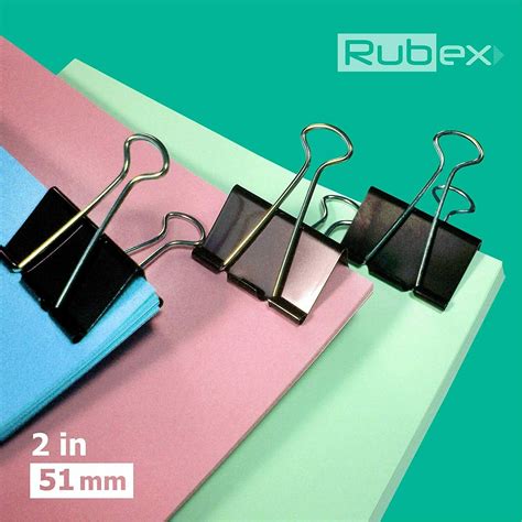 Office Rubex Binder Clips Jumbo Binder Clips 2 Inch 24 Count Extra