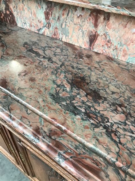 Uhuru Furniture And Collectibles Sold 94879 Antique Rose Marble Top