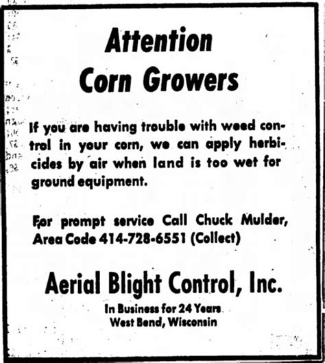 Aerial Blight Control Ad 9 Jun 1969