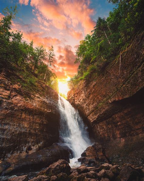 Miners Falls Sunrise In Pictured Rocks National Lakeshore Mi 2764×