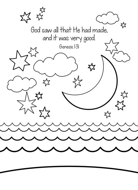 Many of our bible coloring pages include a bible verse or the corresponding bible story. Bible Story Coloring Pages Creation - Coloring Home