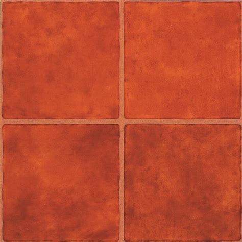 Prosource Cl3018 12 X 12 Inch Terra Cotta Self Adhesive Floor Tile At