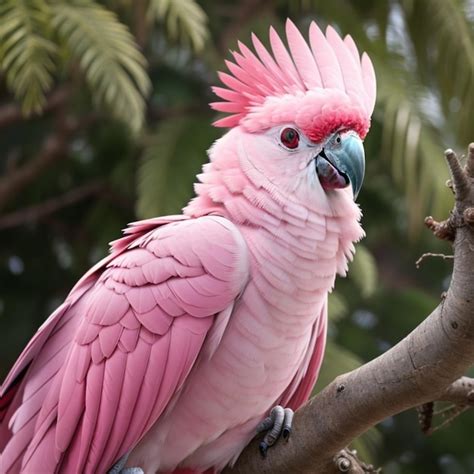 Premium Ai Image A Pink Parrot With A Pink Mohawk And A Pink Mohawk