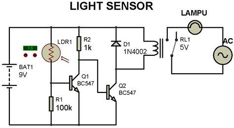 Rangkaian Sensor Cahaya Terang Dan Gelap Menggunakan Ldr Syarif