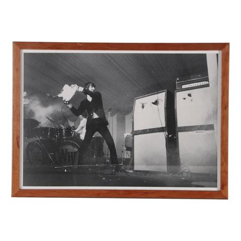 Offset Lithograph Poster Of Pete Townshend Smashing Guitar Ebth