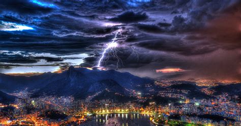 Rio De Janeiro Brazil Thunder 4k Ultra Hd Wallpaper Фотографии Идеи