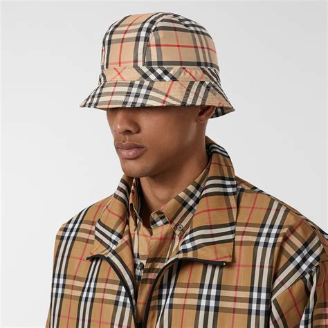 Vintage Check Bucket Hat In Archive Beige Burberry United Kingdom
