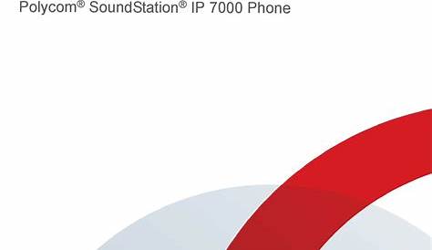 POLYCOM SOUNDSTATION IP 7000 SETUP MANUAL Pdf Download | ManualsLib