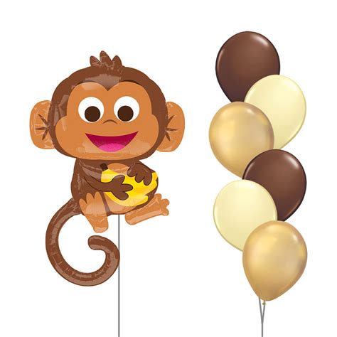 Cheeky Monkey Foil Balloon Cascading Balloon Bouquet