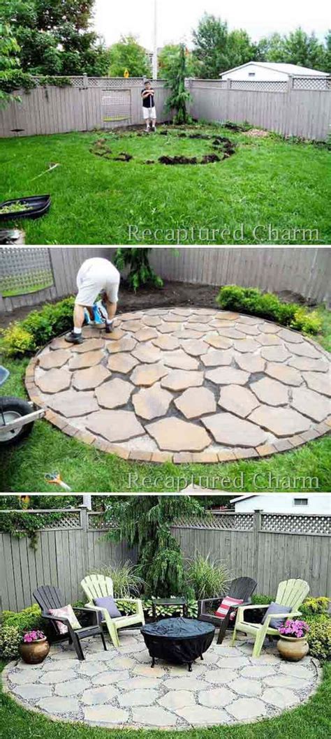 A Stone Patio For Backyard Entertainment Awesome Firepit Area Ideas