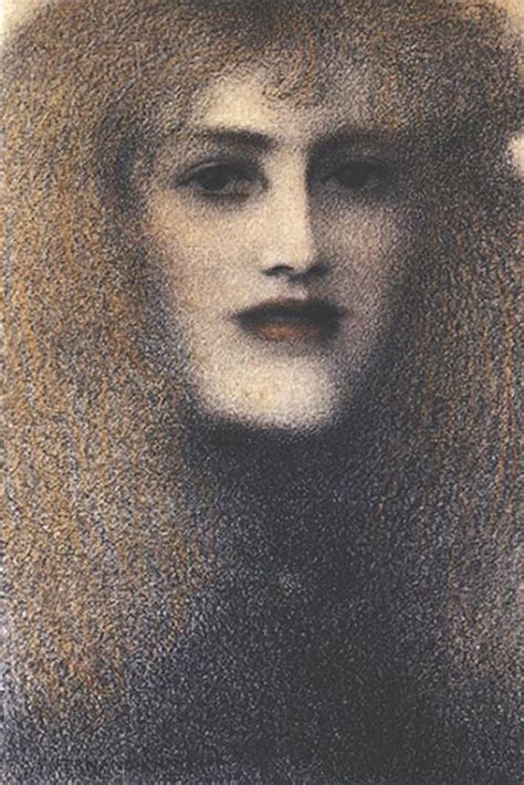 Fernand Khnopff Grafische Kunst Porträt Ideen Rote Lippen