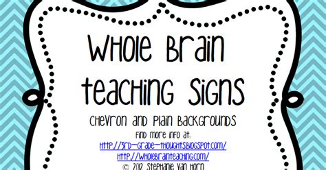 Whole Brain Teaching Classroom Signs 3rd Grade Thoughts