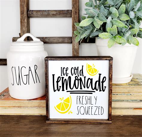 lemonade sign ice cold lemonade freshly squeezed rae dunn etsy
